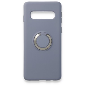 Nettech Samsung Galaxy S10 Uyumlu Nano Ring Arka Koruma Kılıf (Gri) NT-81836