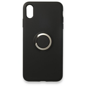 Nettech Apple iPhone XS Max Uyumlu Nano Ring Arka Koruma Kılıf (Siyah) NT-81839