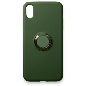 Nettech Apple iPhone XS Max Uyumlu Nano Ring Arka Koruma Kılıf (Yeşil) NT-81837