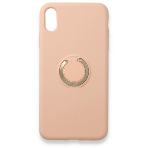Nettech Apple iPhone XS Max Uyumlu Nano Ring Arka Koruma Kılıf (Pembe) NT-81844