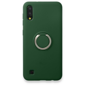 Nettech Samsung Galaxy A10 Uyumlu Nano Ring Arka Koruma Kılıf (Yeşil) NT-81776