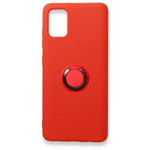Nettech Samsung Galaxy A71 Uyumlu Nano Ring Arka Koruma Kılıf (Kırmızı) NT-81814