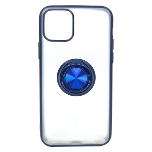 Nettech Apple iPhone 11 Pro Max Uyumlu Buzlu Yüzüklü Arka Koruma Kılıf (Lacivert) NT-81719