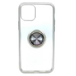 Nettech Apple iPhone 11 Pro Max Uyumlu Buzlu Yüzüklü Arka Koruma Kılıf (Gri) NT-81721
