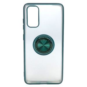 Nettech Samsung Galaxy S11E Uyumlu Buzlu Yüzüklü Arka Koruma Kılıf (Yeşil) NT-81703