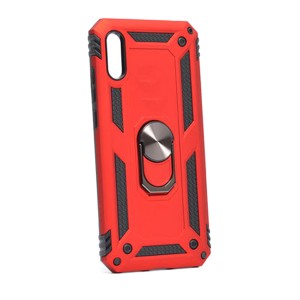 Nettech Huawei Y6 Pro 2019 Uyumlu Panzer Seri Arka Koruma Kılıf (Kırmızı) VR-20699