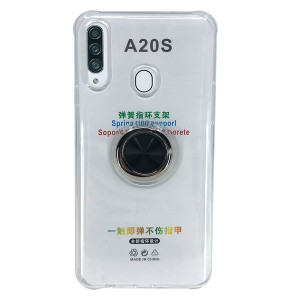 Nettech Samsung Galaxy A20S Uyumlu Doris Ring Arka Koruma Kılıf (Şeffaf) VR-20604