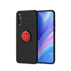 Nettech Huawei P Smart S Uyumlu Ravel Seri Arka Koruma Kılıf (Siyah-Kırmızı) NT-81305