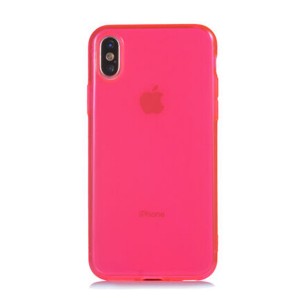Nettech Apple iPhone X Uyumlu Mun Seri Arka Koruma Kılıf (Pembe) NT-81252