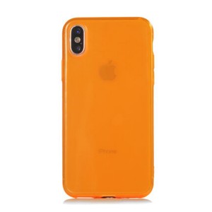 Nettech Apple iPhone X Uyumlu Mun Seri Arka Koruma Kılıf (Turuncu) NT-81250