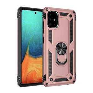 Nettech Samsung Galaxy A71 Uyumlu Panzer Seri Arka Koruma Kılıf (Rose Gold) NT-81218