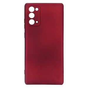 Nettech Samsung Galaxy Note 20 Uyumlu Suide Arka Koruma Kılıf (Bordo) NT-81977