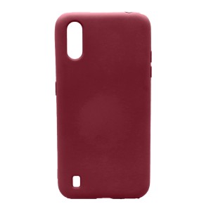 Nettech Samsung Galaxy A01 Uyumlu Suide Arka Koruma Kılıf (Bordo) VR-20557