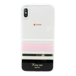 Comma Apple iPhone XS Max Uyumlu Taşlı Seri Arka Koruma Kılıf (Siyah) VR-18029