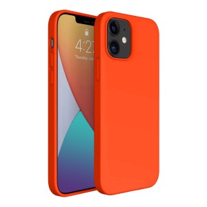 Nettech Apple iPhone 12 Mini Uyumlu Nano Arka Koruma Kılıf (Turuncu) NT-82300