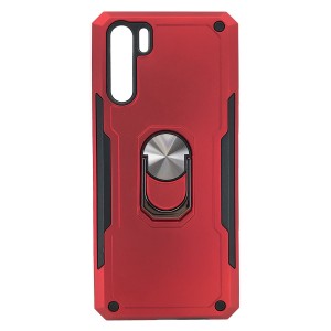 Nettech Oppo Reno 3 Uyumlu Panzer Seri Arka Koruma Kılıf (Kırmızı) NT-82348