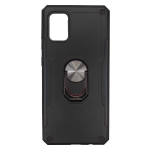 Nettech Samsung Galaxy A71 Uyumlu Panzer Seri Arka Koruma Kılıf (Siyah) NT-79575