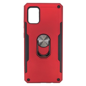 Nettech Samsung Galaxy A71 Uyumlu Panzer Seri Arka Koruma Kılıf (Kırmızı) NT-79576