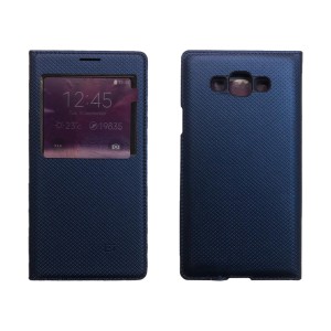 Nettech Samsung Galaxy E700 E7 2015 Uyumlu Kapaklı Kılıf Arka Koruma Kılıf (Lacivert) VR-8933