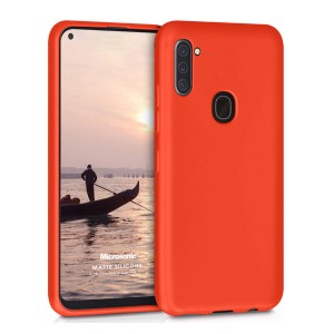 Nettech Samsung Galaxy A11 Uyumlu Suide Arka Koruma Kılıf (Turuncu) NT-82704
