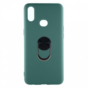 Nettech Samsung Galaxy A10S Uyumlu Leather Ring Nano Arka Koruma Kılıf (Yeşil) NT-82907
