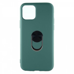 Nettech Apple iPhone 11 Uyumlu Leather Ring Nano Arka Koruma Kılıf (Yeşil) NT-82875