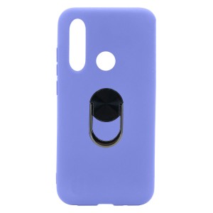 Nettech Huawei Y6P Uyumlu Leather Ring Nano Arka Koruma Kılıf (Mor) NT-83070