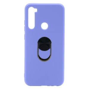 Nettech Xiaomi Redmi Note 8 Uyumlu Leather Ring Nano Arka Koruma Kılıf (Mor) NT-82928