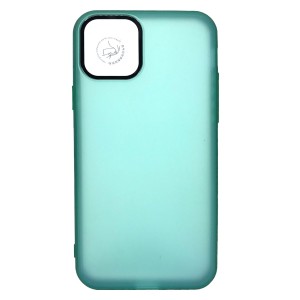 Nettech Apple iPhone 11 Pro Max Uyumlu Matte Glas Seri Arka Koruma Kılıf (Su Yeşili) NT-83299