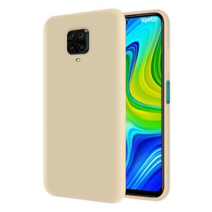 Nettech Xiaomi Redmi Note 9 Pro Uyumlu Nano Arka Koruma Kılıf (Krem) NT-83444