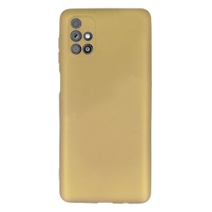 Nettech Samsung Galaxy M51 Uyumlu Suide Arka Koruma Kılıf (Gold) NT-83543