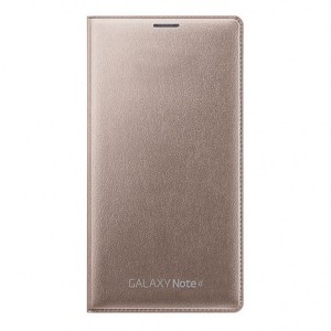 Nettech Samsung Galaxy N910 Note 4 Uyumlu Ön Arka Koruma Kapaklı Kılıf (Gold) VR-8321