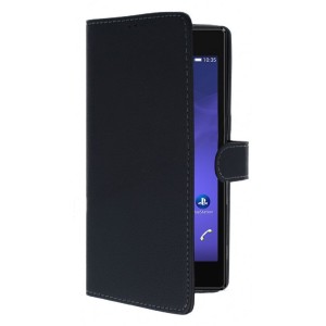 Nettech Sony Xperia T3 Uyumlu Kapaklı Kılıf (Siyah) VR-4989