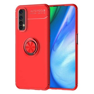 Nettech Realme 7 Uyumlu Ravel Seri Arka Koruma Kılıf (Kırmızı) NT-83638