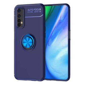Nettech Realme 7 Uyumlu Ravel Seri Arka Koruma Kılıf (Lacivert) NT-83639