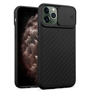 Nettech Apple iPhone 12 Pro Max Uyumlu Kızaklı Kamera Korumalı Arka Koruma Kılıf (Siyah) NT-83818