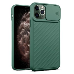 Nettech Apple iPhone 11 Pro Uyumlu Kızaklı Kamera Korumalı Arka Koruma Kılıf (Yeşil) NT-83799