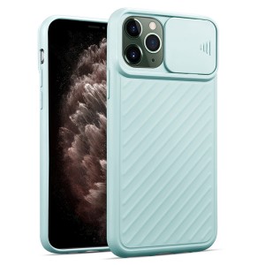 Nettech Apple iPhone 11 Pro Uyumlu Kızaklı Kamera Korumalı Arka Koruma Kılıf (Turkuaz) NT-83801