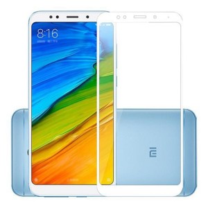 Nettech Xiaomi Redmi 5 Plus Uyumlu 5D Glas Full Cam Koruyucu (Beyaz) VR-14854