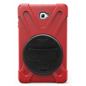 Nettech Samsung Galaxy T580 Tab A 10.1 2016 Uyumlu Rubber Seri Arka Koruma (Kırmızı) VR-13945