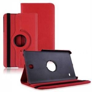 Nettech Samsung Galaxy T330 Tab 4 8.0 Uyumlu 360 Kapaklı Kılıf (Kırmızı) VR-4241