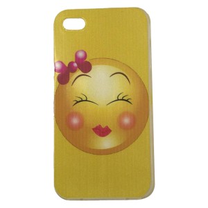 Nettech Apple iPhone 4S Uyumlu Arka Koruma Arka Koruma Kılıf (Sarı) NT-8437
