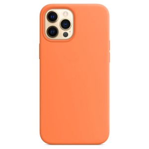 Nettech Apple iPhone 12 Pro Uyumlu MagSafe Wireles Seri Arka Koruma Kılıf (Turuncu) NT-83970