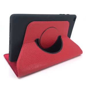 Nettech Samsung Galaxy Tab A 8 SM-T290 Uyumlu Elite 360 Kapaklı Kılıf (Kırmızı) NT-84135