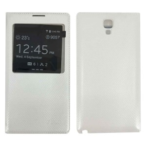 Nettech Samsung Galaxy N915 Note Edge Uyumlu Kapaklı Kılıf (Beyaz) VR-9093