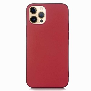 Nettech Apple iPhone 12 Pro Max Uyumlu Suide Arka Koruma Kılıf (Bordo) NT-83684