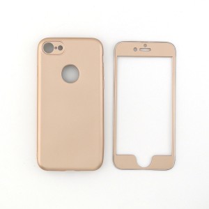 Nettech Apple iPhone 7 Uyumlu Arka Koruma Arka Koruma Kılıf (Gold) VR-1373