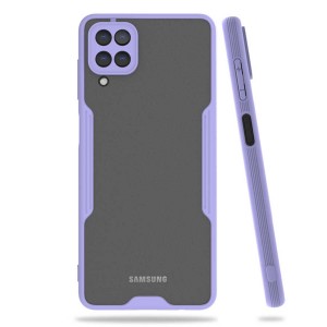 Nettech Samsung Galaxy A12 Uyumlu Platin Seri Arka Koruma Kılıf (Lila) NT-84398
