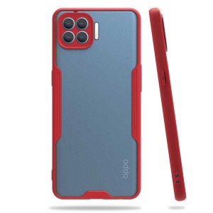 Nettech Oppo Reno 4 Lite Uyumlu Platin Seri Arka Koruma Kılıf (Kırmızı) NT-84377