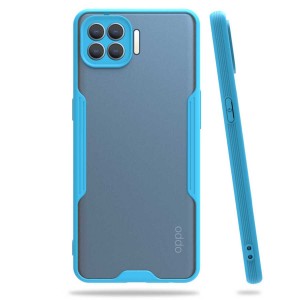 Nettech Oppo Reno 4 Lite Uyumlu Platin Seri Arka Koruma Kılıf (Mavi) NT-84381
